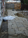 The patio continues